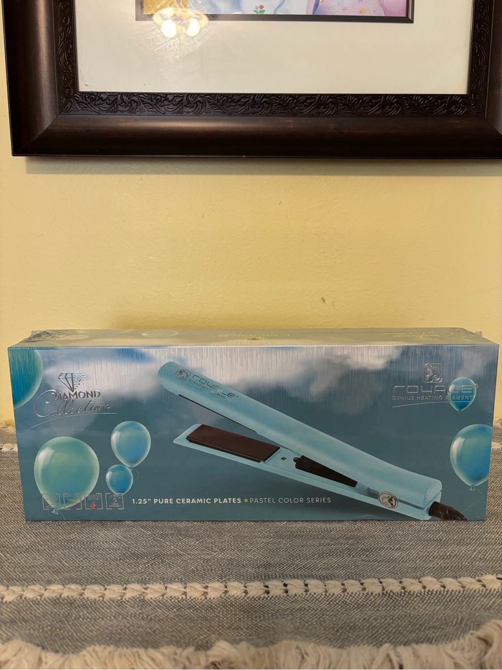 1.25" Royale Ceramic Flat Iron in Pastel Blue